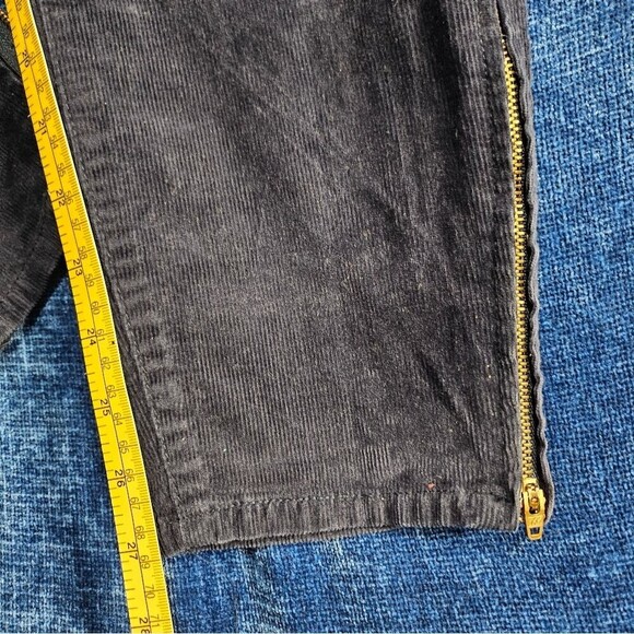 J. Crew Dark Blue Corduroy Crop Zip Pants 10 - Picture 3 of 6